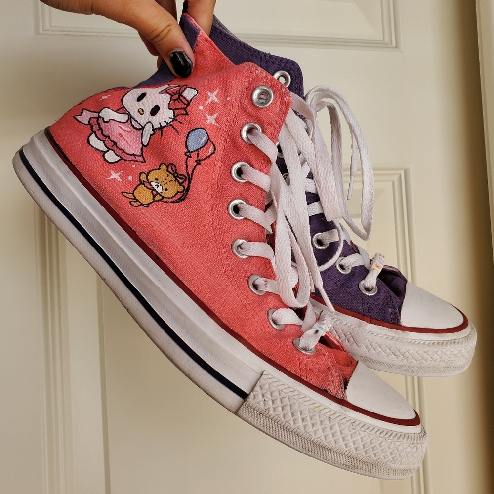 Custom Hello Kitty and My Melody Converse